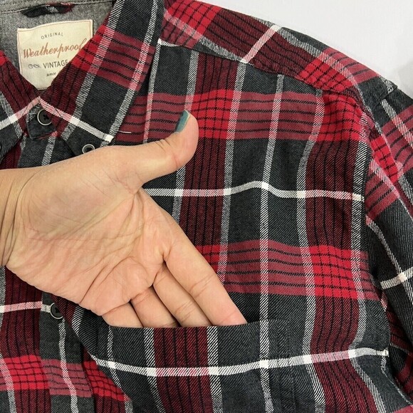 Vintange Weatherproof Men’s Casual Flannel Button Down Shirts Size XXL 2XL - Picture 4 of 12